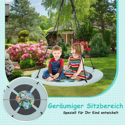 Nest swing children's swing tree swing hanging swing Ø 100 cm green forest