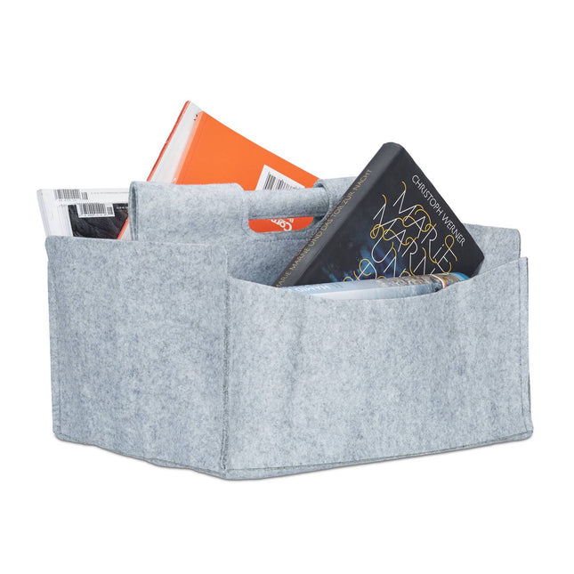 Newspaper basket in felt