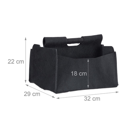 Newspaper basket in felt