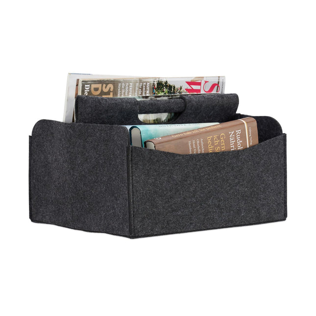 Newspaper basket in felt