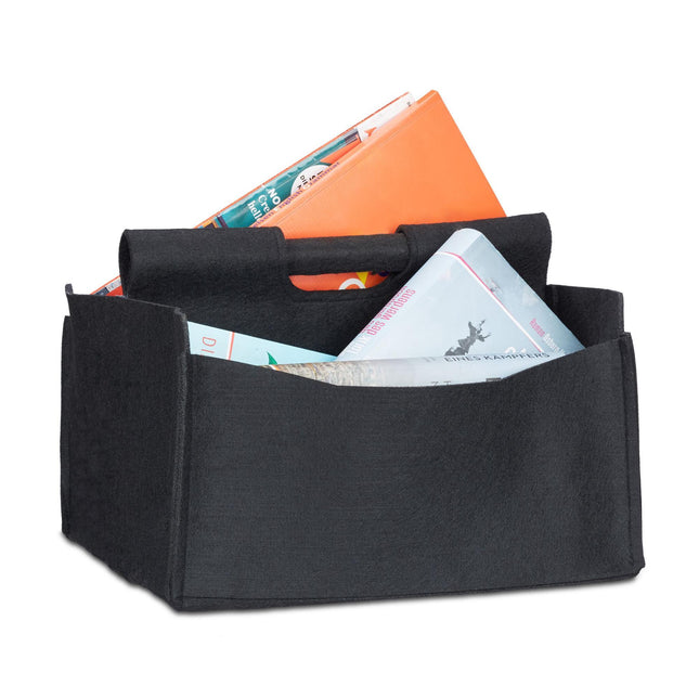 Newspaper basket in felt