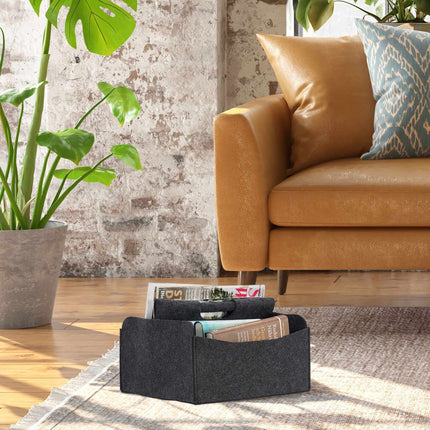 Newspaper basket in felt