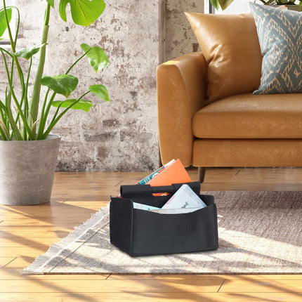 Newspaper basket in felt