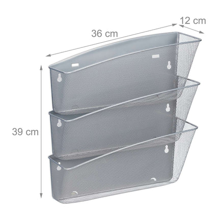 Newspaper holder wall set of 3