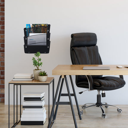 Newspaper holder wall set of 3
