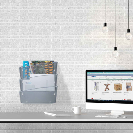 Newspaper holder wall set of 3
