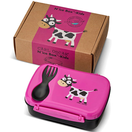 N'ice Box lunch box with cooling block Cerise
