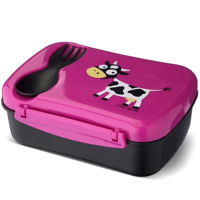 N'ice Box lunch box with cooling block Cerise