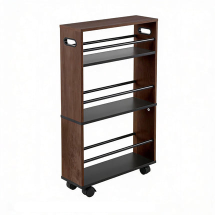 Niche Trolley, 4 Shelves, Black, 80x15x45 cm