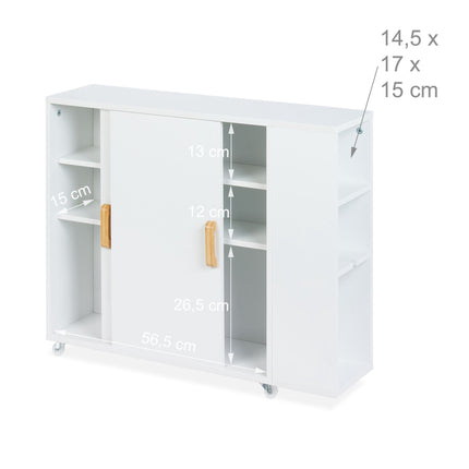 Niche cabinet with wheels
