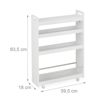 Niche trolley with 4 shelves