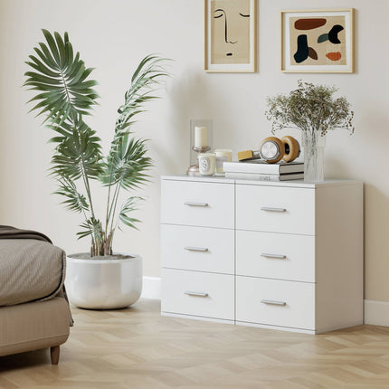 Nightstand with 3 Drawers, MDF, White, 40x35x60 cm