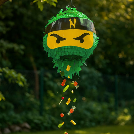 Ninja Piñata Set with Bat and Mask for Kids Parties