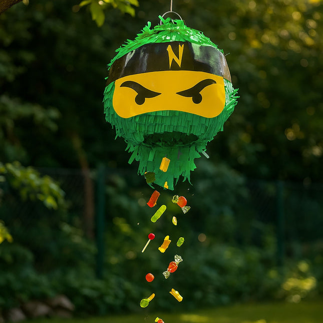 Ninja Piñata Set with Bat and Mask for Kids Parties