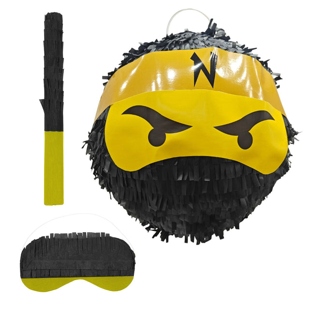 Ninja Piñata Set with Bat and Mask for Kids' Parties