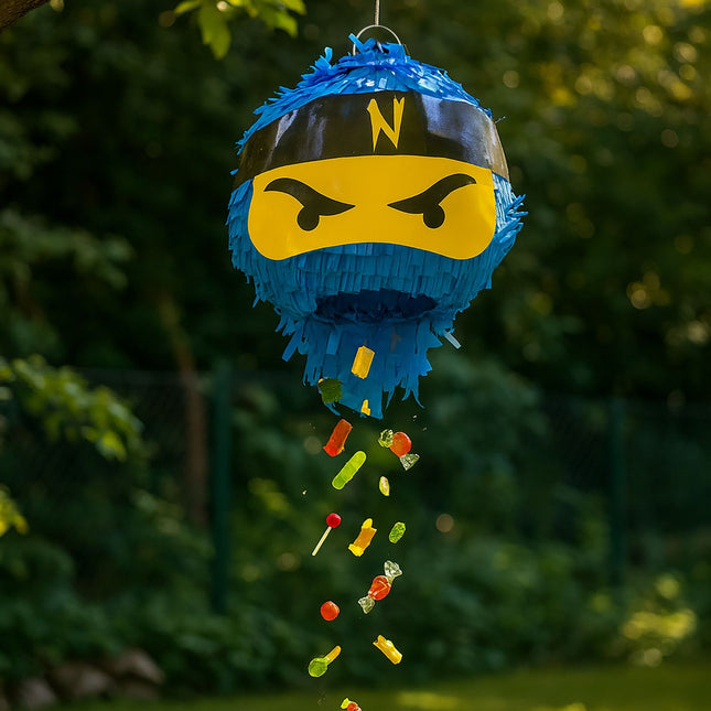 Ninja Piñata Set with Bat and Mask for Kids Parties