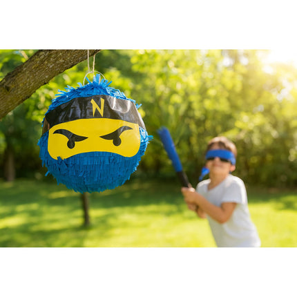 Ninja Piñata Set with Bat and Mask for Kids' Parties