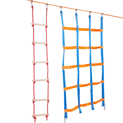 Ninja Warrior Obstacle Course, 50 Ft, 10 Obstacles, 500 lb