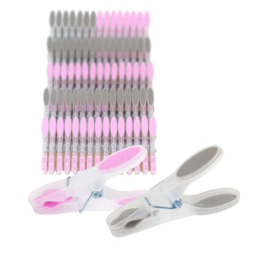 Non-Slip Clothes Pegs, 75-Pack, Soft Grip, 3 Colors