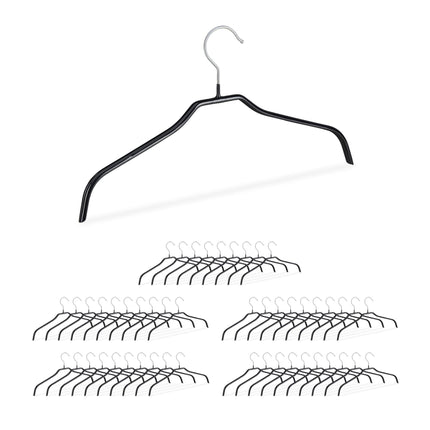 Non-Slip Coat Hanger Set Black