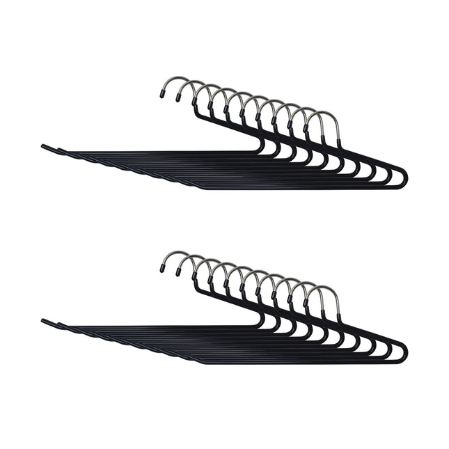 Non-Slip Metal Trouser Hangers, Space-Saving Set