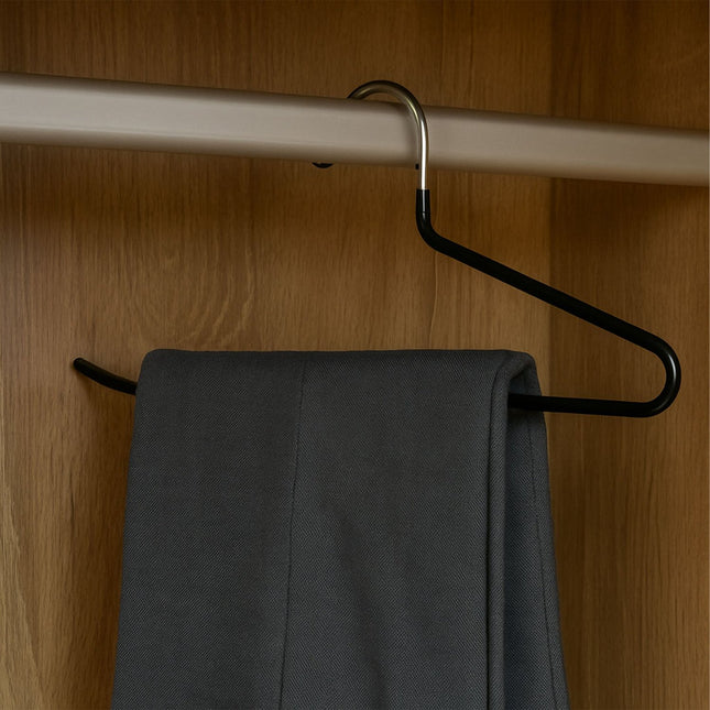 Non-Slip Metal Trouser Hangers, Space-Saving Set