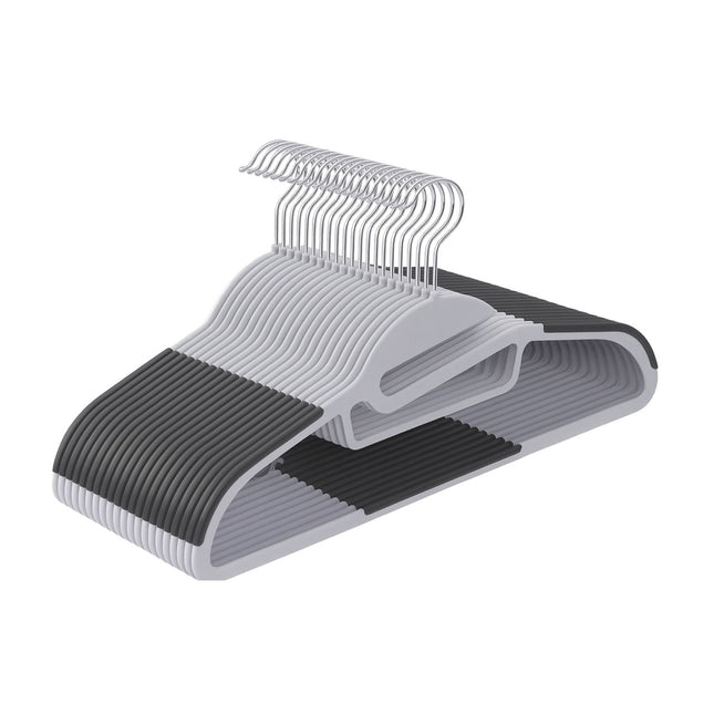 Non-Slip Rubberised Clothes Hangers – Space-Saving Set