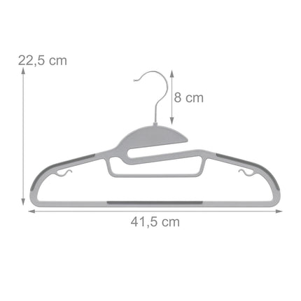 Non-Slip Rubberised Clothes Hangers – Space-Saving Set
