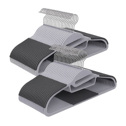 Non-Slip Rubberised Clothes Hangers – Space-Saving Set