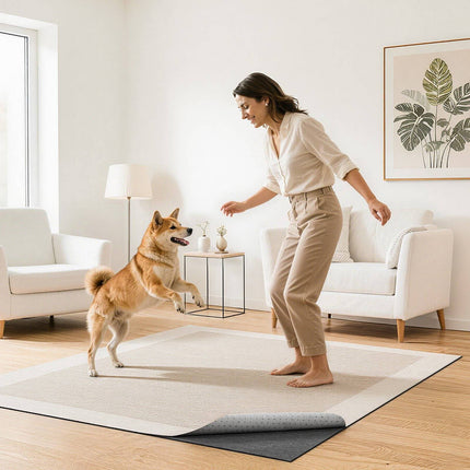 Non-Slip Rug Pad 5x7 Ft, Felt and Rubber, 3 mm