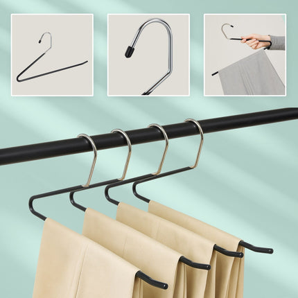 Non-Slip Space-Saving Trouser Hangers, Set of 5