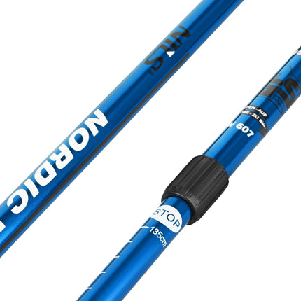 Nordic Walking Poles, Adjustable, Blue