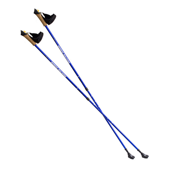 Nordic Walking Poles, Adjustable, Blue