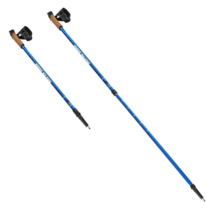 Nordic Walking Poles, Adjustable, Blue