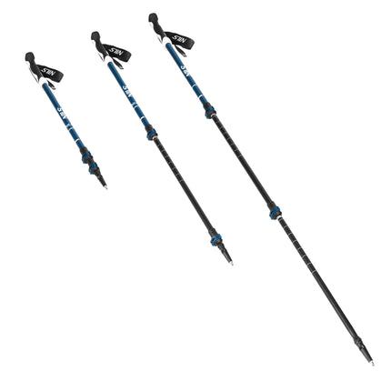 Nordic Walking Poles, Blue Aluminum, Adjustable