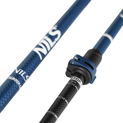 Nordic Walking Poles, Blue Aluminum, Adjustable