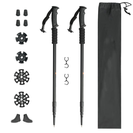 Nordic Walking Poles, Telescopic Aluminum 65–135 cm
