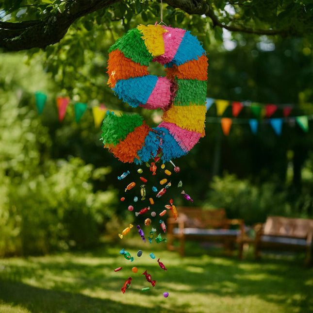 Number Piñata with Bat and Blindfold for Birthdays