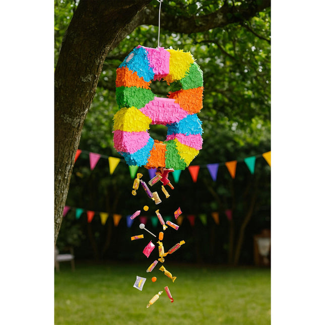 Number Piñata with Bat and Blindfold for Parties