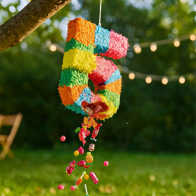 Number Piñata with Bat and Mask for Birthdays