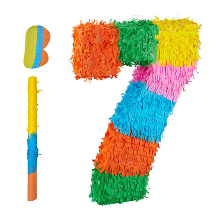 Number Piñata with Bat and Mask for Birthdays