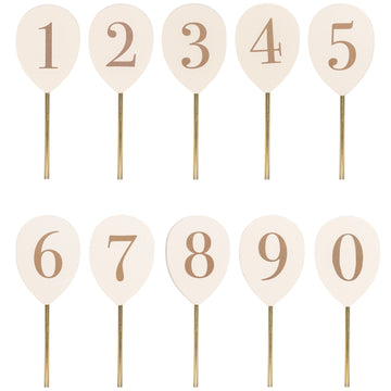 Number balloons 0-9 for candlesticks
