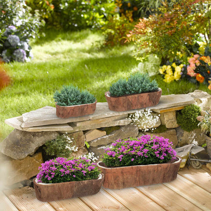 Oblong flower box Set of 4