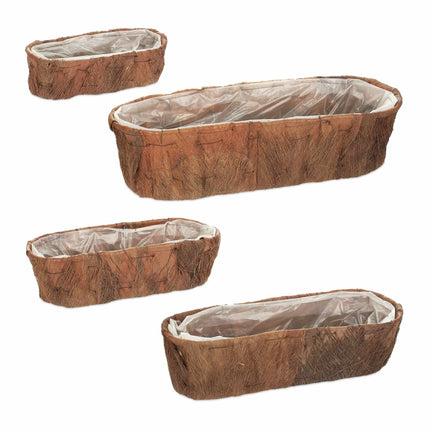 Oblong flower box Set of 4