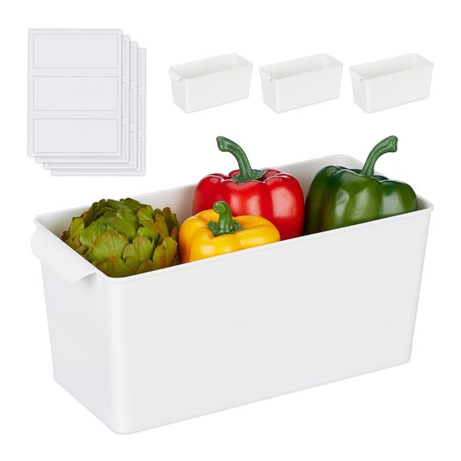 Oblong storage box in set of 4