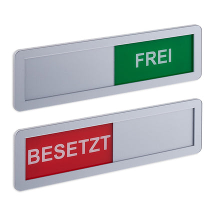 Occupied/Vacant Door Sign Set – Slider, Acrylic, 2-Pack