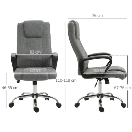 Ergonomic office chair, swivel, adjustable height, linen Touch