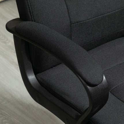 Ergonomic black office chair with headrest, height adjustable