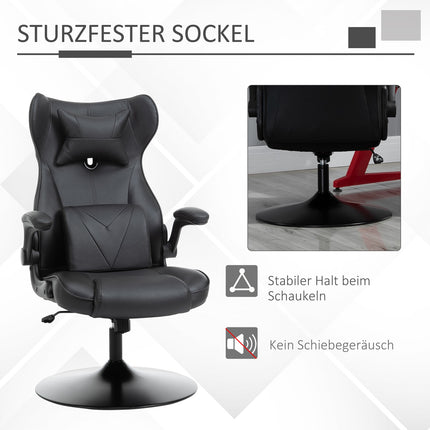 Ergonomic office chair - adjustable in height, padded, black