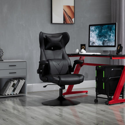 Ergonomic office chair - adjustable in height, padded, black